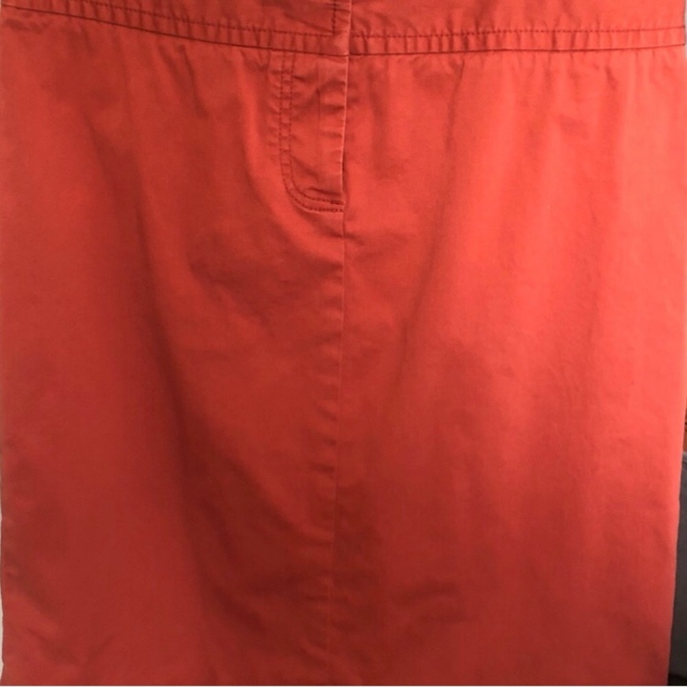 J. Crew Cotton Pencil Skirt in Classic Nantucket Red